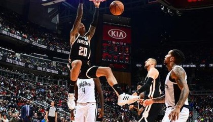  老鹰悍将科林斯空砍30+20不敌魔术  